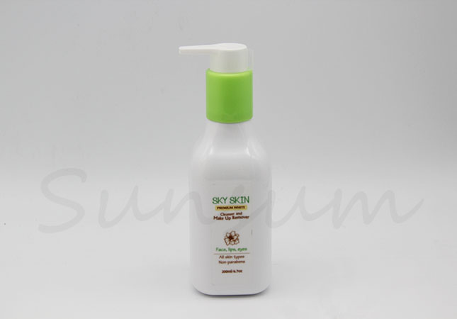Cosmetic Square Plastic Hair Care Products Shampoo Bottle 200ml