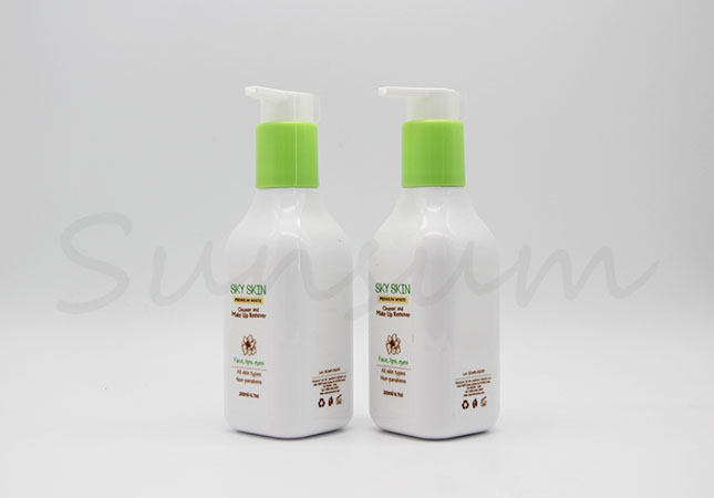 Cosmetic Square Plastic Hair Care Products Shampoo Bottle 200ml