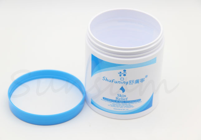 500ml PET Plastic Pot Facial Scrub Cleanse Cosmetic Jar