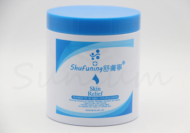 500ml PET Plastic Pot Facial Scrub Cleanse Cosmetic Jar