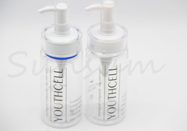 Elegance PET Plastic 100ml Lotion Spray Cosmetic Cleanser Bottle