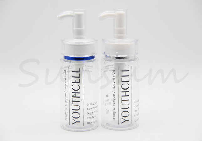 Elegance PET Plastic 100ml Lotion Spray Cosmetic Cleanser Bottle