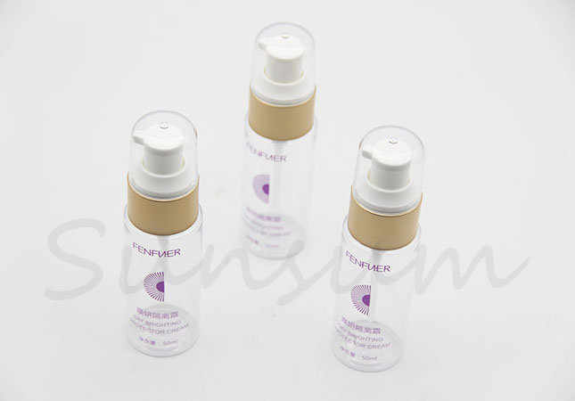 30ml 50ml 100ml Cosmetic Plastic Lotion Golden Pump Cleanser Bottle