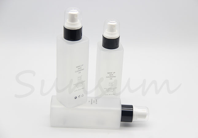 Cosmetic PET Plastic Lotion Spray Oil Liquid Bottle with Frosted