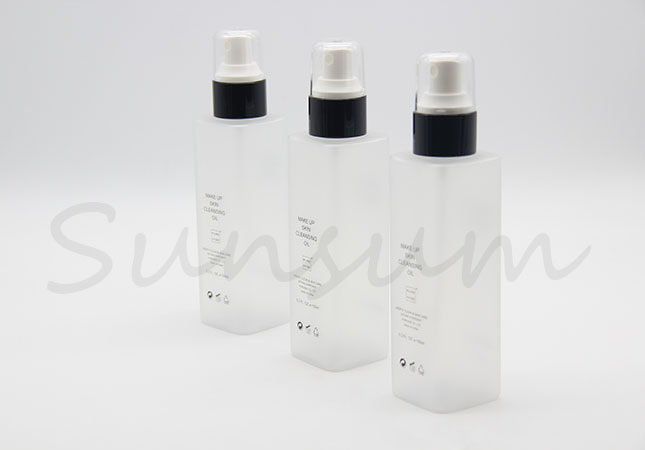 Cosmetic PET Plastic Lotion Spray Oil Liquid Bottle with Frosted