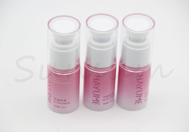 Cosmetic Pink Color Lotion Pump Spray 30ml Plastic Bottle
