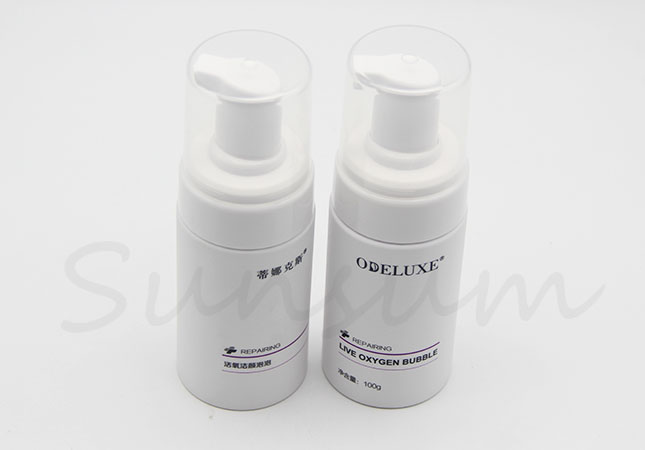 100ml Free Sample Foam Soap Cosmetic Lotion White Matte Plastic Bottle