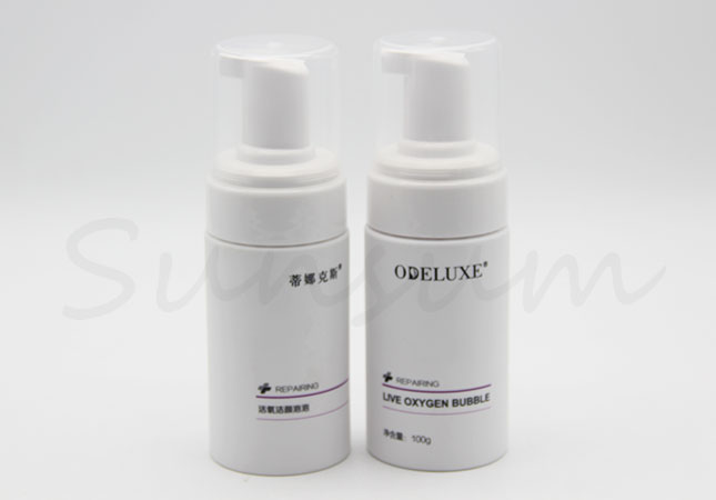 100ml Free Sample Foam Soap Cosmetic Lotion White Matte Plastic Bottle