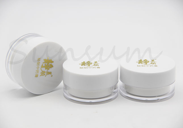 15g Cosmetic Plastic Double Wall Jar Hot Stamping With Cap Mask Jar