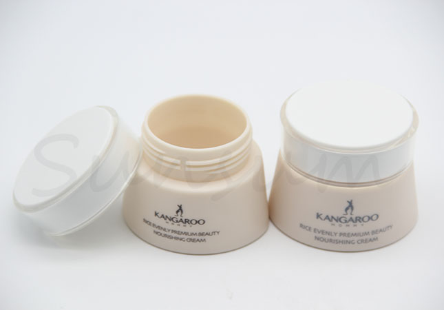 50g Unique Shape Cosmetic PET Plastic Moisturizer Jar