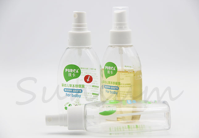 120ml PET Plastic Cosmetic Baby Care Pump Spray Bottle