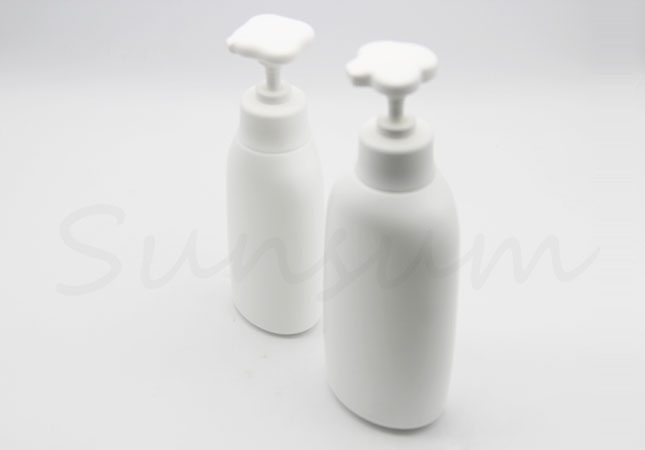 PE Plastic Shampoo Shower Gel Cosmetic White Color Bottle