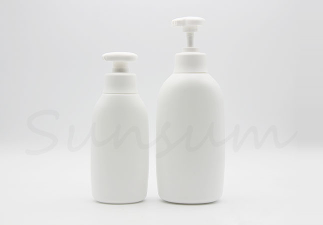 PE Plastic Shampoo Shower Gel Cosmetic White Color Bottle