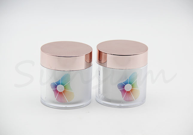 50g Double Wall Cosmetic Plastic Facial Mask Jar