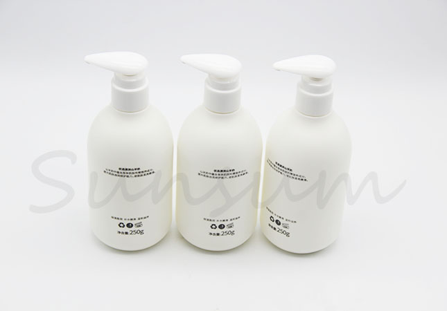 250ml Cosmetic HDPE Plastic Shower Gel Shampoo Bottle