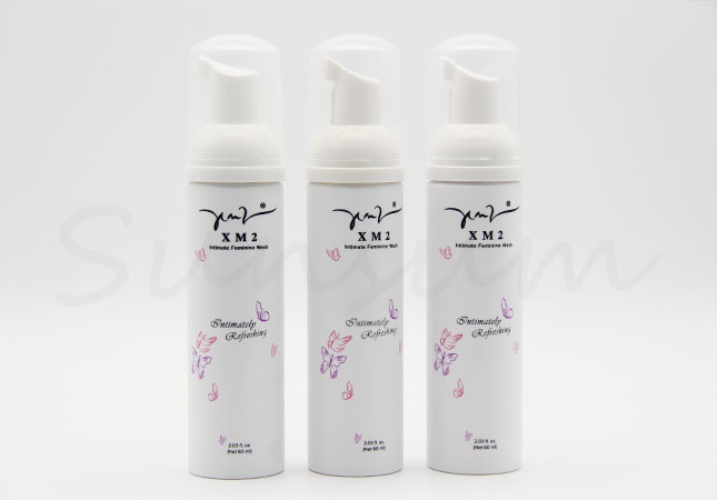 60ml Cosmetic PET Plastic Foam Soap Cleanser Bottle