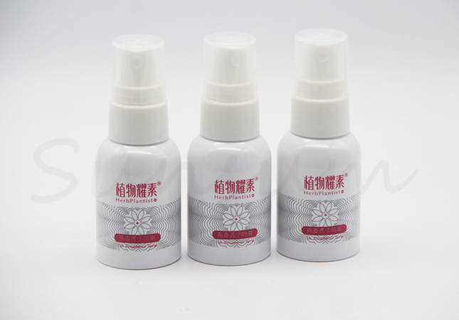 30ml Empty Plastic Cosmetic Lotion White Pump Spray Bottle