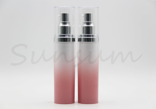 Cosmetic 60ml Double Wall Lotion Silver Pump Lotion Bottle