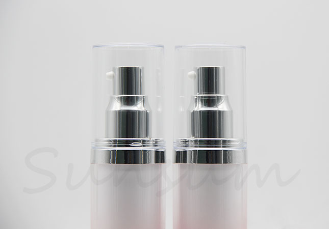 Cosmetic 60ml Double Wall Lotion Silver Pump Lotion Bottle