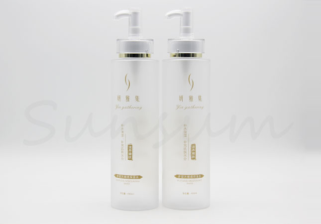 400ml Transparent Frosted Personal Care Plastic Cosmetic Bottle