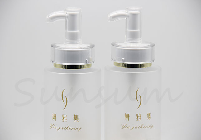 400ml Transparent Frosted Personal Care Plastic Cosmetic Bottle