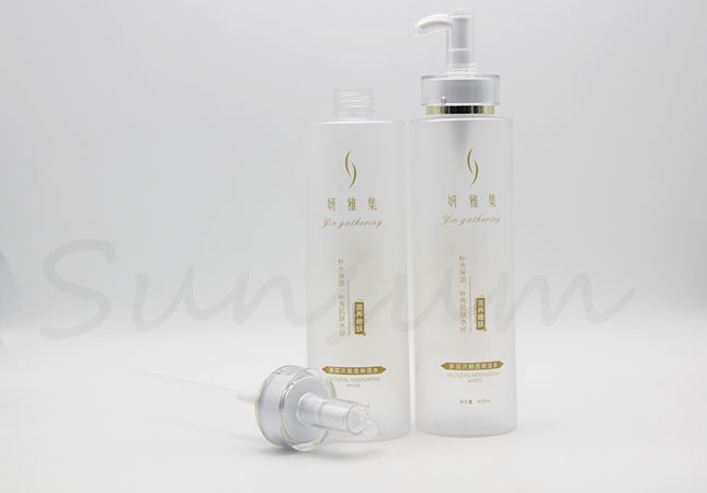 400ml Transparent Frosted Personal Care Plastic Cosmetic Bottle