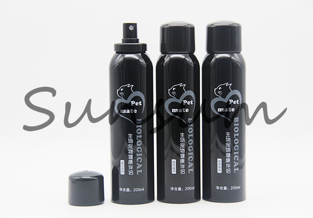 200ml Black Color Cosmetic Spray Pump Packaging Bottle