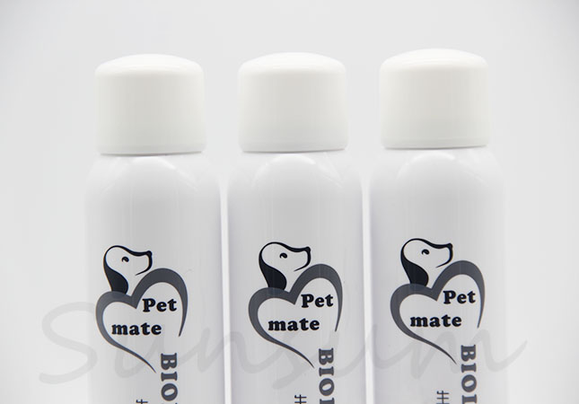 White Color Animal Care Pump Spray Cosmetic Bottle 200ml