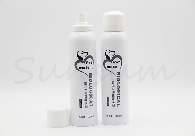 White Color Animal Care Pump Spray Cosmetic Bottle 200ml