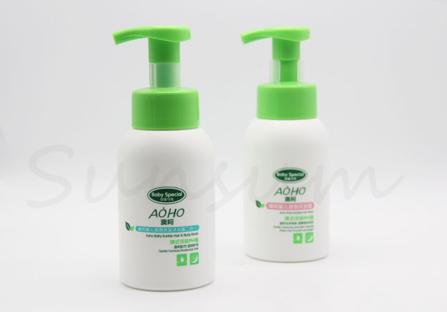 Cosmetic Plastic Baby Care Shampoo Shower Gel Bottle with Customized