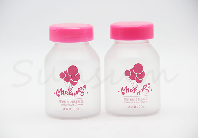 55g Cosmetic Facial Cleanser Plastic Frosted Bottle