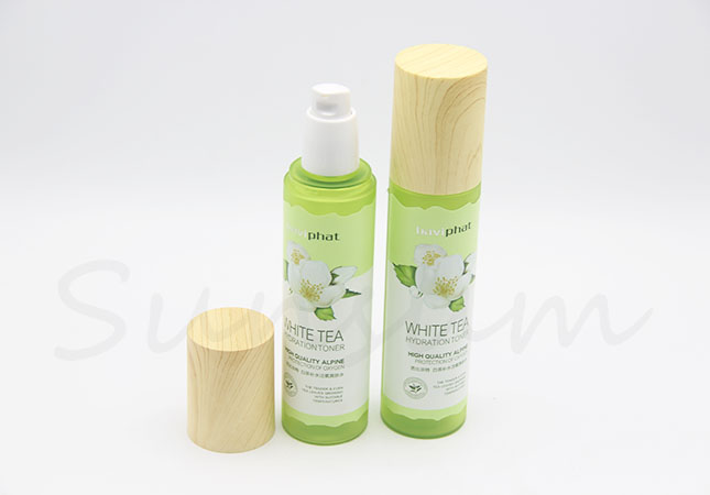 Empty Cosmetic Plastic Lotion Cream Pump Bottle with Label