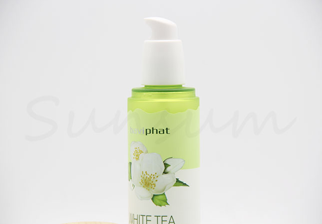 Empty Cosmetic Plastic Lotion Cream Pump Bottle with Label