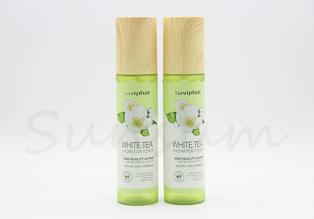 Empty Cosmetic Plastic Lotion Cream Pump Bottle with Label