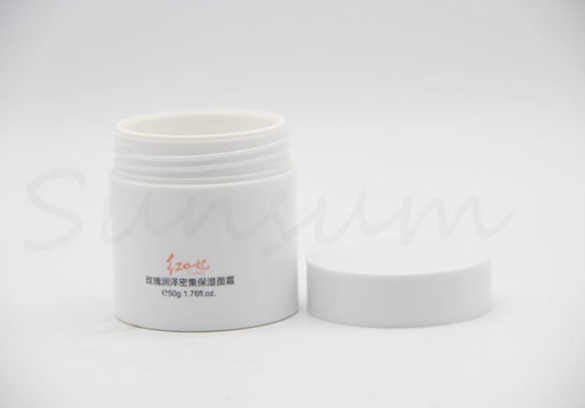 50g Cosmetic White Color Facial Mask Packaging Jar