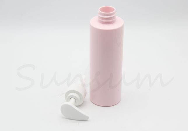 Cosmetic Pink Color Shampoo Shower Gel White Pump Bottle