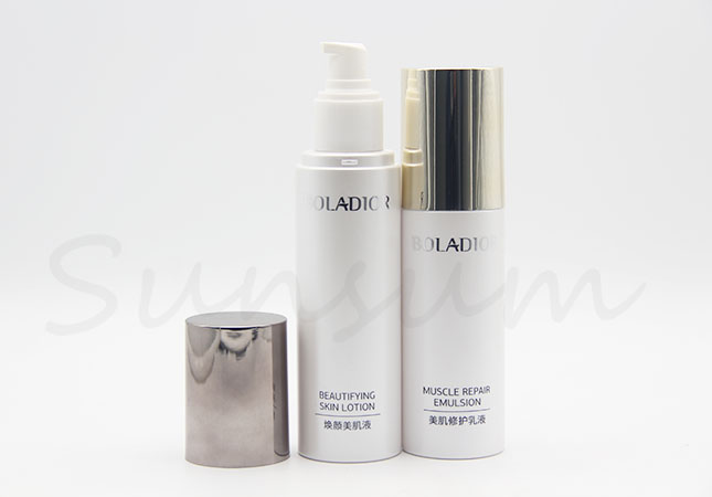 Plastic Cosmetic Skin Care White Pump Lotion Cream Bottle