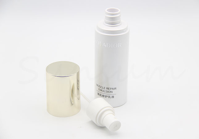 Plastic Cosmetic Skin Care White Pump Lotion Cream Bottle