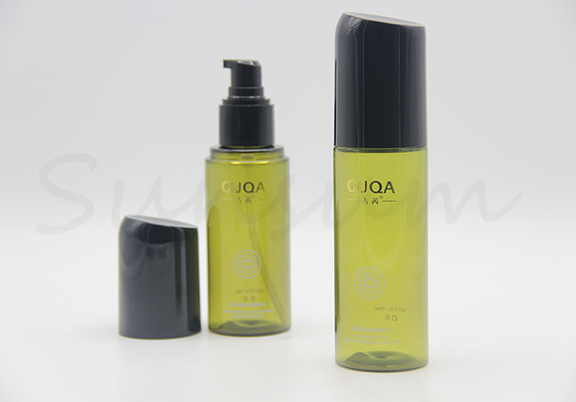 Green Color Cosmetic Lotion Free Sample Bottle