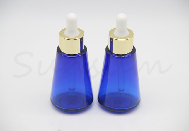 30ml Cosmetic Thick Wall PET Plastic Dropper Essence Oil Bottle