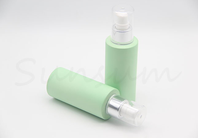 250ml Cosmetic Circular Shape Green Color Pump Spray Bottle