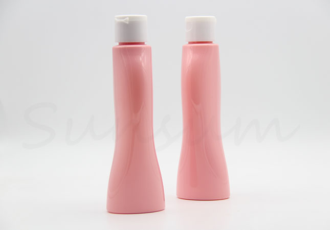 150ml Pink Color Cosmetic Plastic Different Shape Bottle