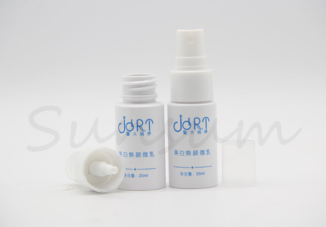 20ml Cosmetic Plastic Spray Pump Bottle withe Silk Printing