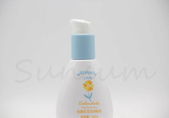 Cosmetic Plastic Lotion Skin Care White Color Bottle