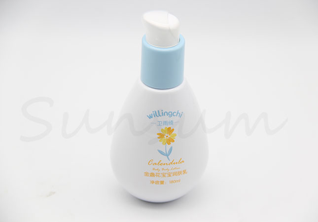 Cosmetic Plastic Lotion Skin Care White Color Bottle