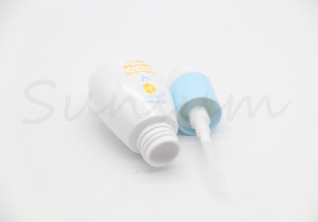 Cosmetic Plastic Lotion Skin Care White Color Bottle