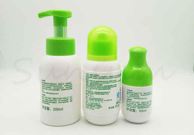 Set Cosmetic HDPE Plastic Baby Care Shampoo Bottle