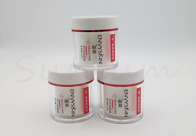 30g 50g Manufacturer Cosmetic Double Wall Facial Cream Jar 