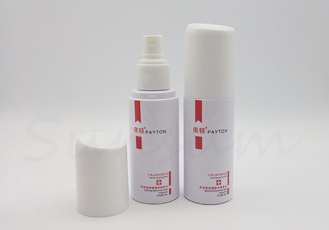 White Color Cosmetic PET Plastic Lotion Spray Pump Packaging Bottle
