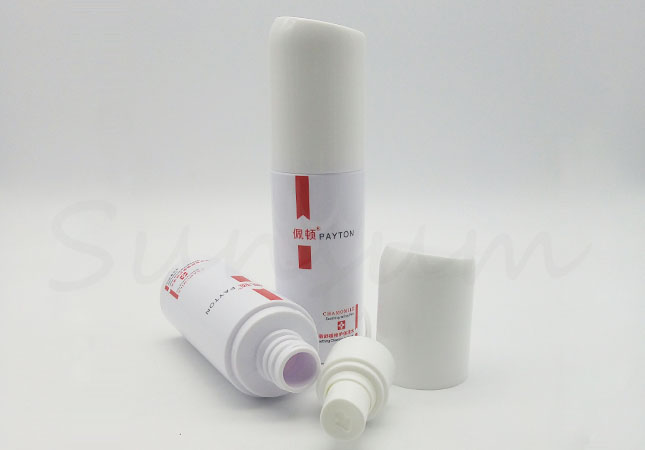 White Color Cosmetic PET Plastic Lotion Spray Pump Packaging Bottle